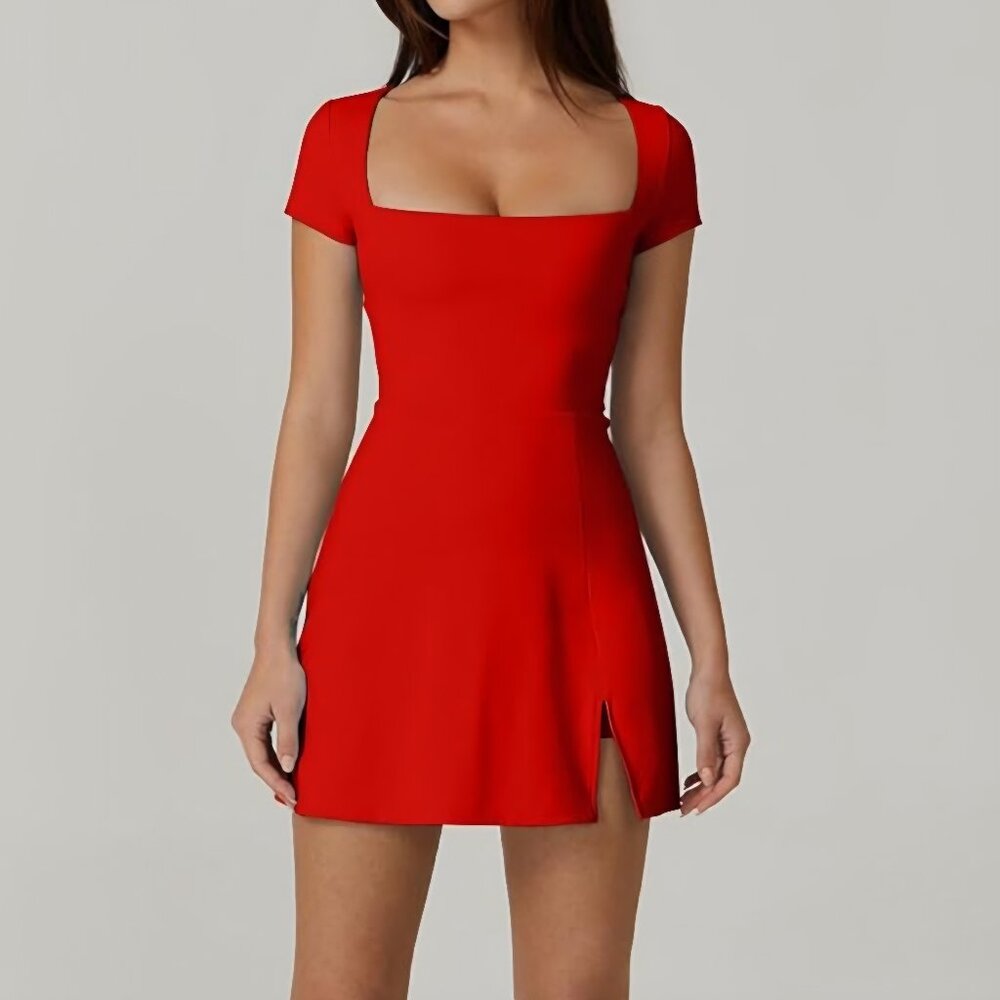 Tennis Dress Short Sleeve Dress with built-in Shorts and pockets